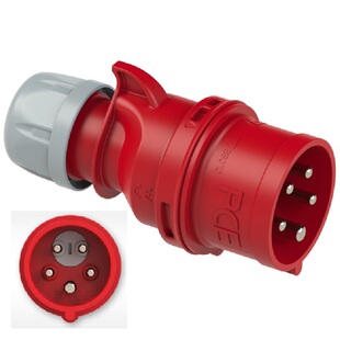 奥地利PCE品牌手持正反转相位转换插头压缩环卫车插座380V16A/32A