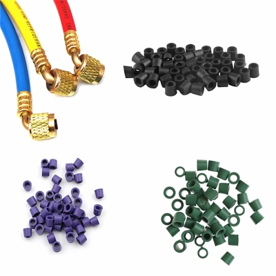 R134AR22R404R600A加氟三色管密封圈垫汽车空调加液管胶粒垫汽车