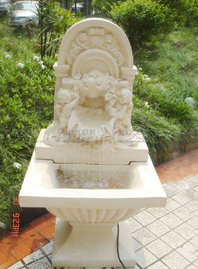 欧式落地循环流水喷水池庭院花园门厅阳台水景摆设天使小喷泉摆件