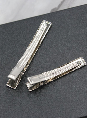 头饰发卡夹子鸭嘴夹方夹边夹金色银色网红夹手工diy发饰材料配件