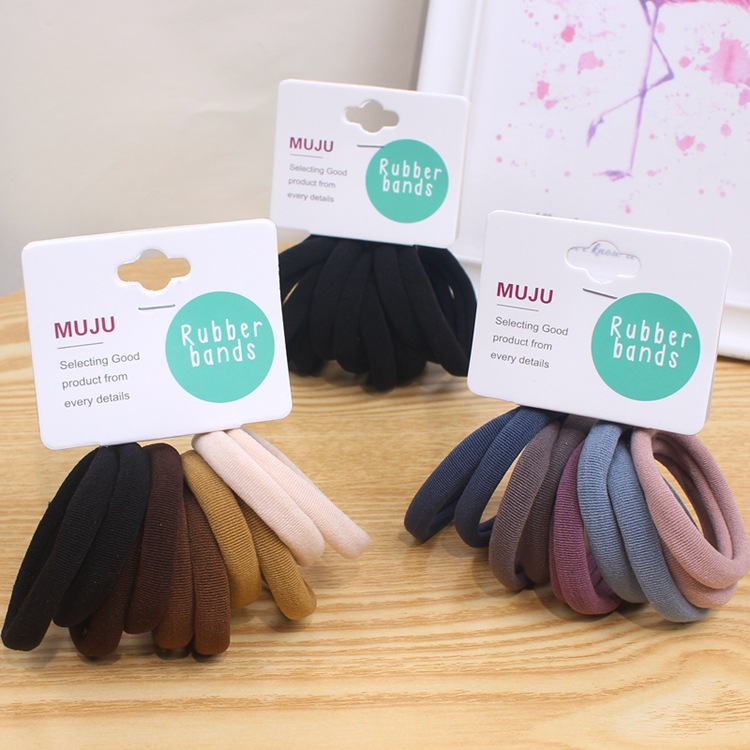 皮筋10条卡装发绳发圈无接缝皮筋