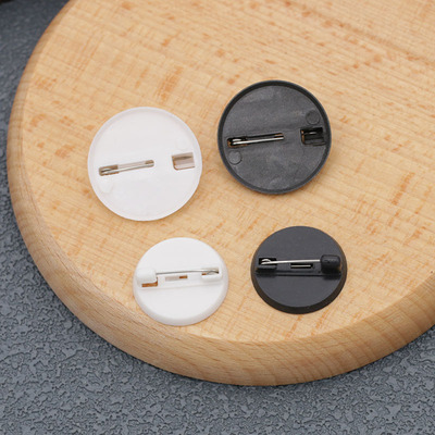 胸针黑白色ABS塑料托盘别针