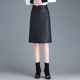 加厚皮裙半身裙女2025秋冬新款 高腰显瘦A字一步加棉包臀裙短裙子