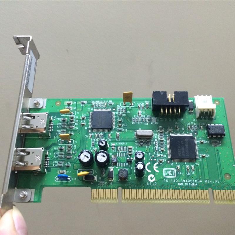 台湾 3口 1394A PCI 工业相机 采集卡 双TI芯片 富士370 375 570