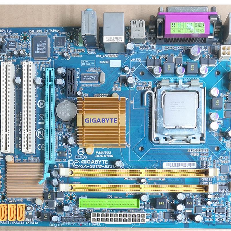 大量 技嘉GA-G31M-ES2C G31M-ES2L全集成G31主板 HL线切割工控板