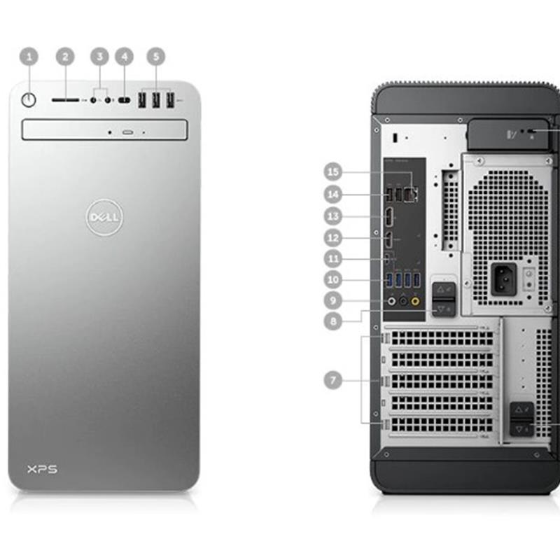 DELL 戴尔XPS 8930准系统 8代 9代 高性能游戏电脑主机银灰色850W