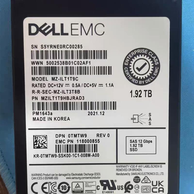 原装Dell ME4012 4024  4084 5012 5024 1.92T SAS存储硬盘TMTW9