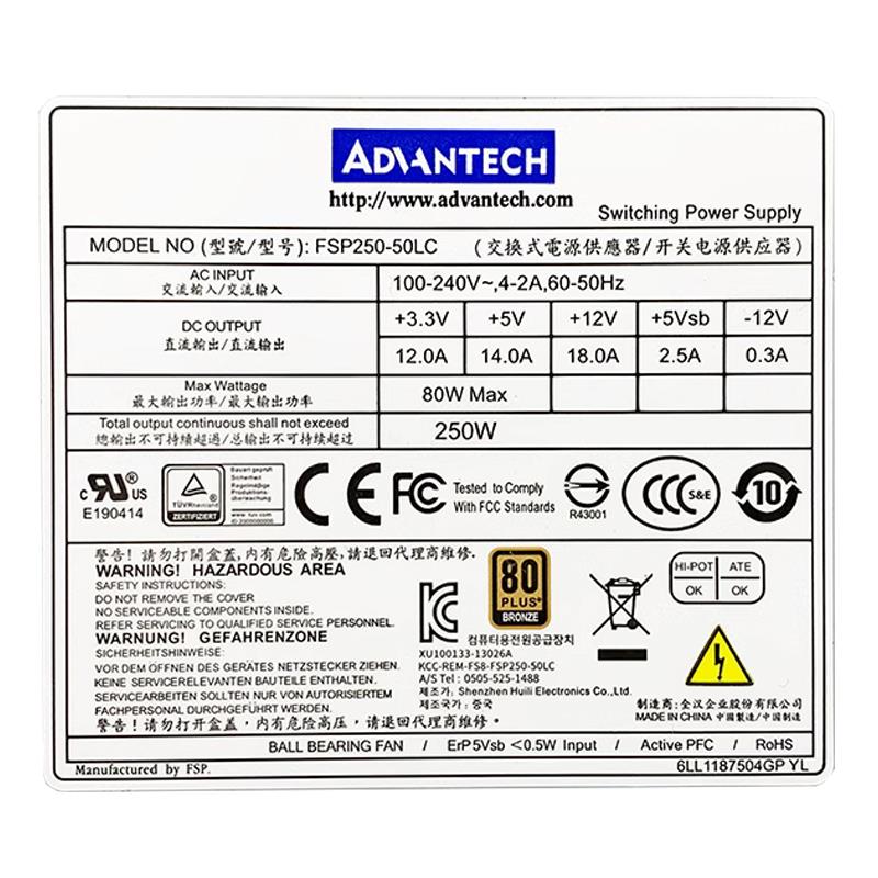全新原装研华FSP250-50LC FSP250-50GUB一体机FLEX NAS工控机电源