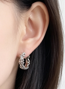 法式甜美复古个性甜酷月环耳环