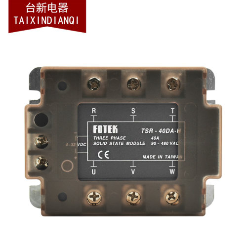 原装正品台湾FOTEK阳明TSR-40DA-H三相固态继电器40A模块假一罚十