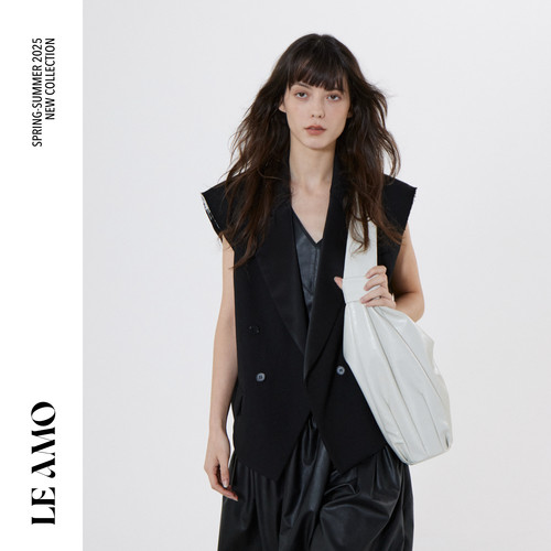 极简小众软软大容量宽肩带水桶包