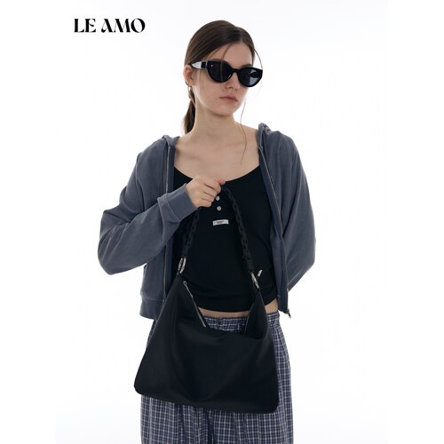 LeAMO编织肩带hobo腋下包