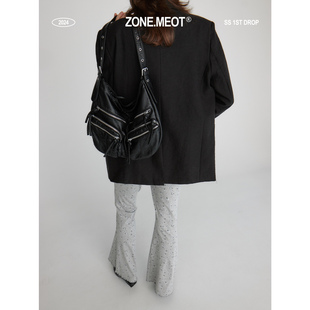 双口袋拉链机车复古朋克腋下斜挎包 Weekend Zone Meot｜原创