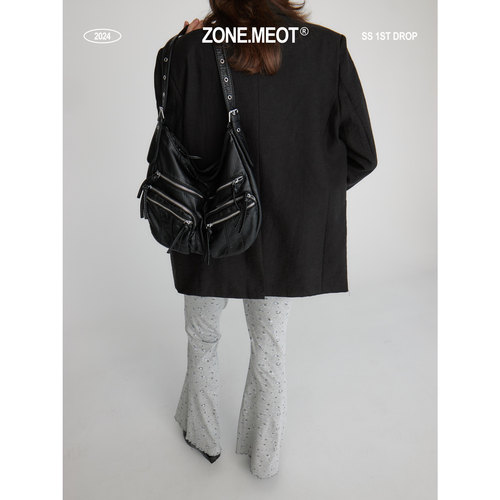 双口袋机车朋克复古洗水ZoneMeot
