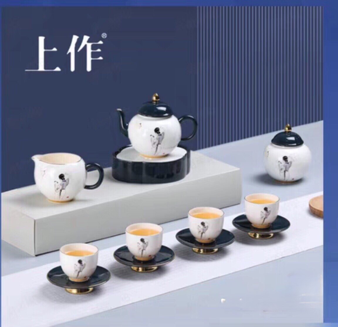【非遗产品】特价三折售 上作非遗产品  美人赋诗情16头茶具 套装