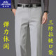 秋冬免烫宽松直筒抗皱中年商务拉链口袋休闲裤 老爷车弹力西裤 男士