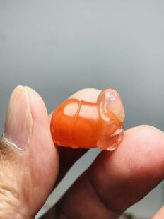 天然南红雕刻唐马生肖马吊坠挂件文玩珠串配饰22*14*14mm7.8克