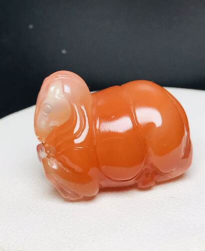 天然南红玛瑙苏工精雕唐马挂件吊坠饰品26*14*16mm