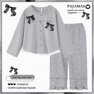 薄绒保暖少女学生家居服套装 长袖 甜美风德绒睡衣女秋冬季 2025新款