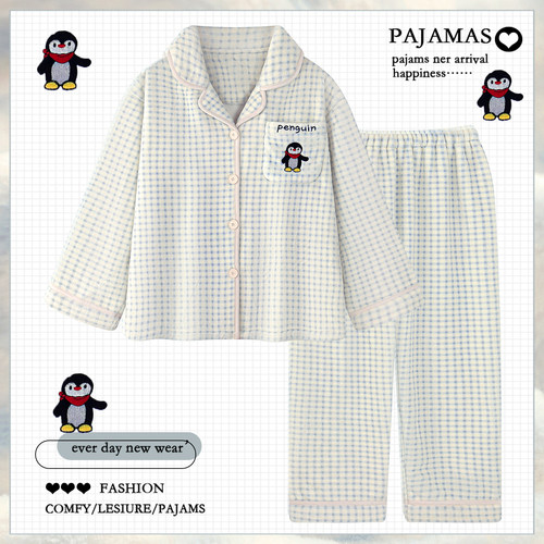 2025新款卡通格子珊瑚绒睡衣女款秋冬季加绒加厚保暖法兰绒家居服