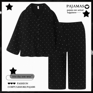 高级感双层纱布家居服套装 2025新款 长袖 ins纯棉睡衣女春秋季 韩版