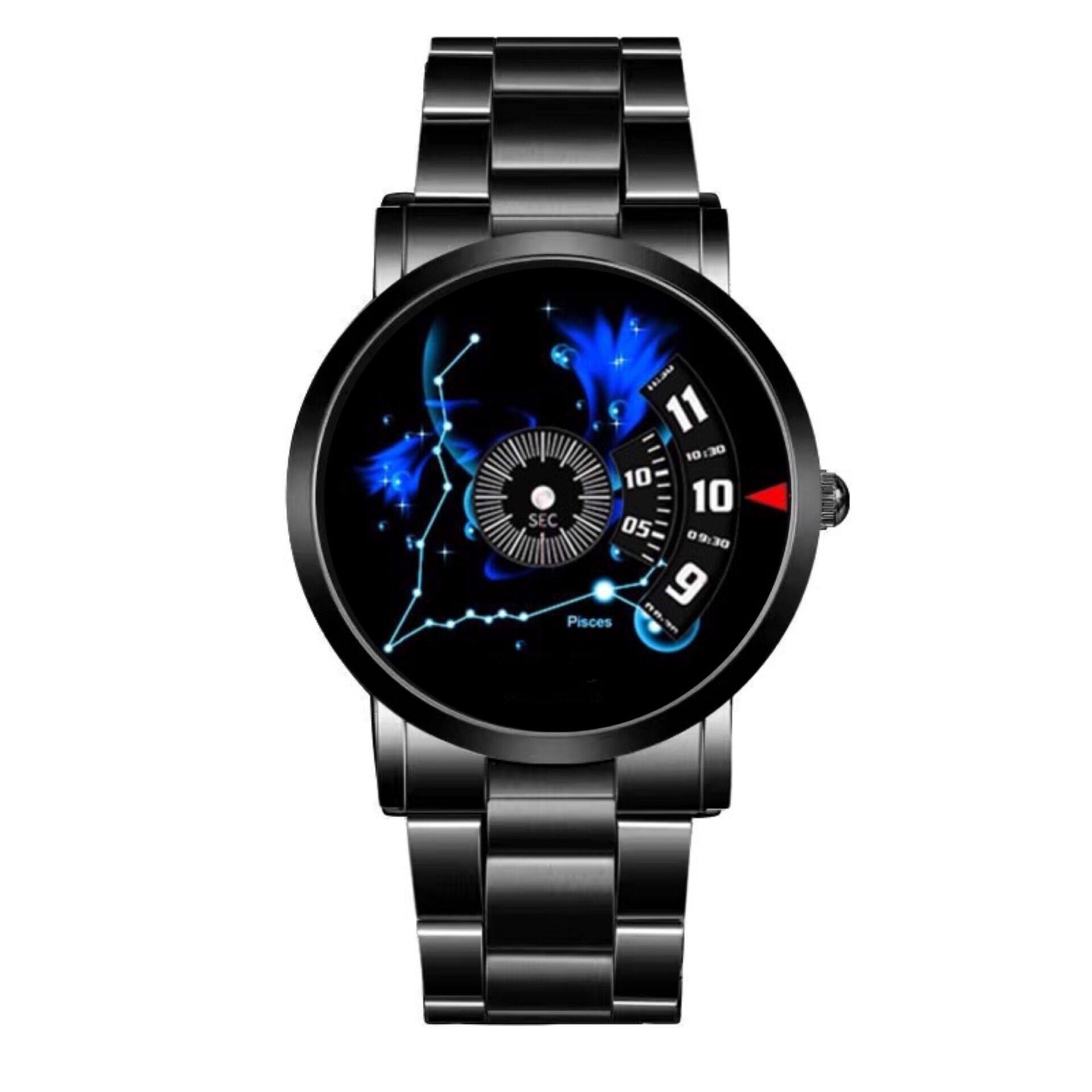 十二星座手表男士学生韩版简约潮流百搭钢情侣自动非机械防水表