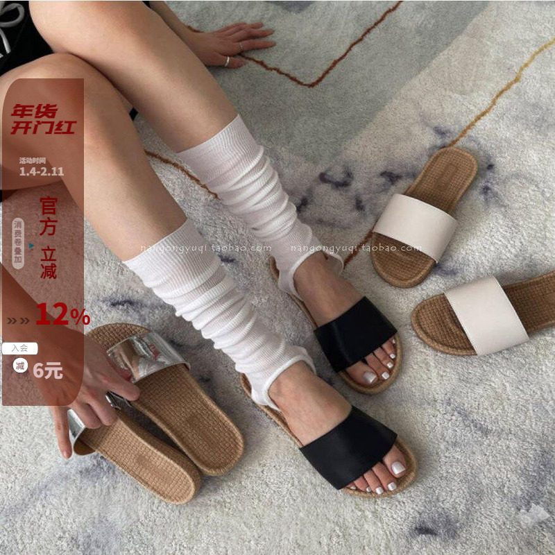 韩国东大门女鞋2025夏新好穿软底防滑宽面一字拖平底拖BROWNPAPER,女鞋,一字拖,淘宝优惠券,粉丝福利购,淘宝优惠卷