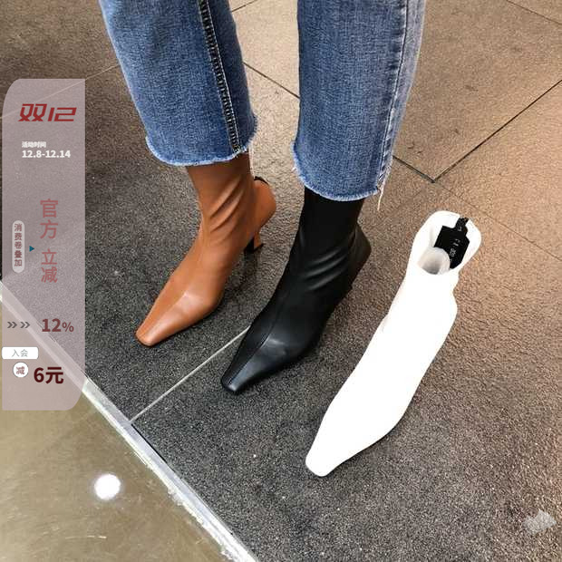 韩国东大门秋新ins气质酒杯女鞋