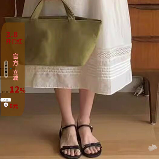 韩国东大门女鞋2025夏新款ins法式公主绸缎蝴蝶结低跟一字带凉鞋