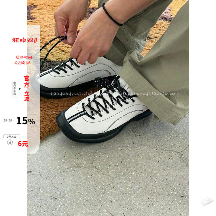 减龄松糕厚底系带街拍休闲鞋潮