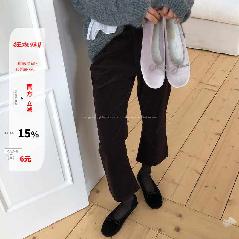 加绒毛毛里保暖平底小棉鞋