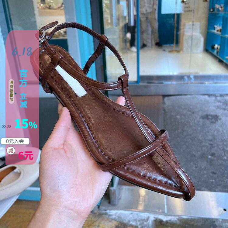 欧洲站韩国东大门细带尖头凉鞋