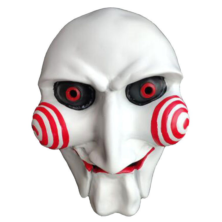 德州电锯惊魂面具万圣节影视恐惧斗室面罩夺魂锯树脂脸谱Saw mask