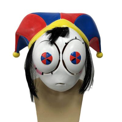 万圣节帕姆尼面具 神奇数字马戏团小丑cos角色扮演动漫服装头套