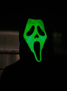 万圣节夜光死神鬼脸面具