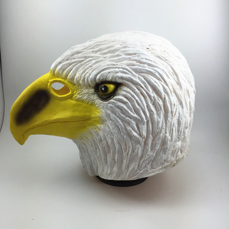 万圣节派对狂欢面具 酒吧舞会搞笑 动物头套 老鹰搪胶面具 鹰头套