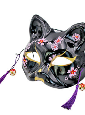 日式樱花狐狸猫面具26