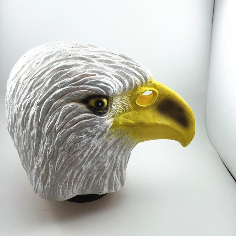 万圣节派对狂欢面具 酒吧舞会搞笑 动物头套 老鹰搪胶面具 鹰头套