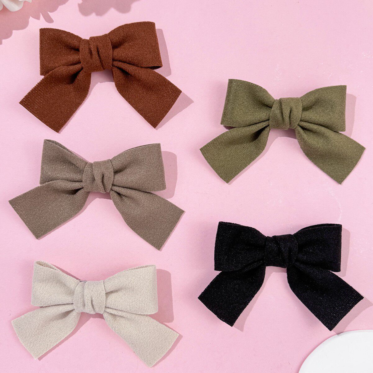 日系软妹蝴蝶结发夹秋冬款ins甜美侧边夹子马尾夹简约发饰品