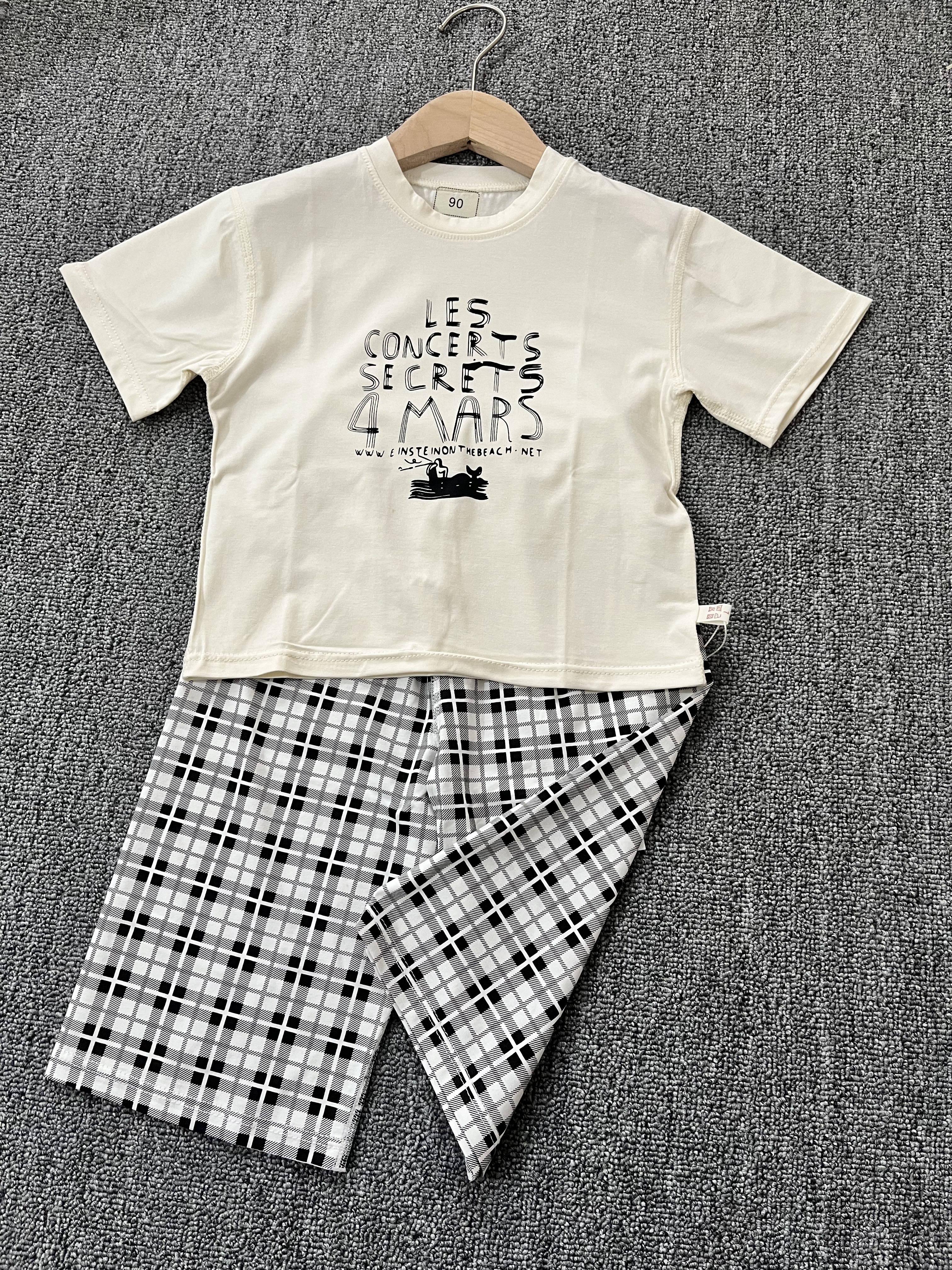 小童中童韩系家居服 短袖上衣七分裤套装