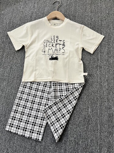 小童中童韩系家居服  短袖上衣七分裤套装
