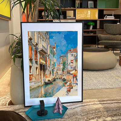 鲁本斯风景水乡游船客厅装饰画