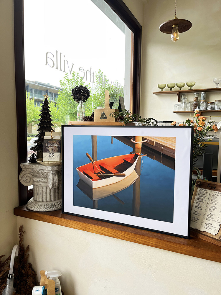 ins风轻奢简约海景别墅风景卧室客厅餐厅玄关沙发背景装饰画摆台