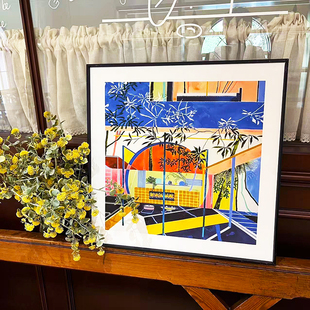 ins风英国夏洛特 基茨风景轻奢玄关客厅书房沙发背景摆台装饰画