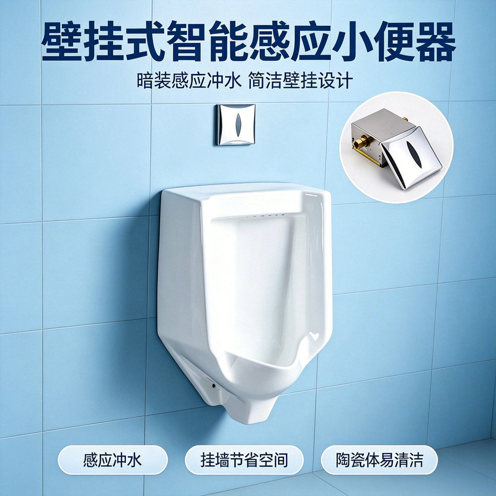 壁挂式带感应小便器小便斗T4960