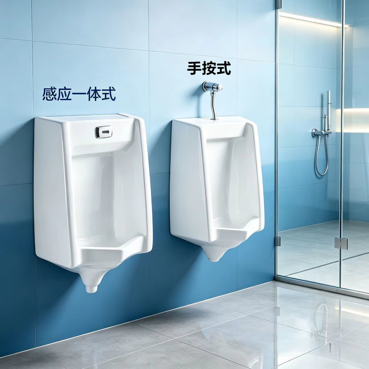 壁挂式带感应一体式小便器小便斗