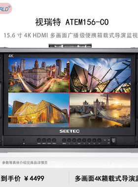 视瑞特（SEETEC） ATEM156-CO 15.6寸4K HDMI 多画面广播级便携箱载式导演监视器