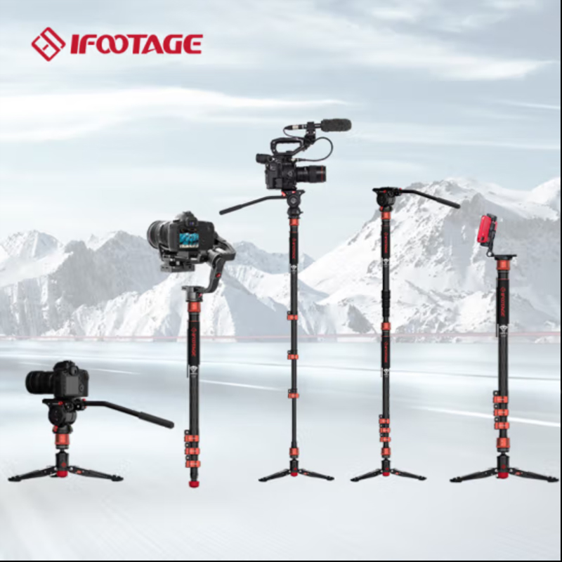 印迹（IFOOTAGE） 眼镜蛇 CB3 A180T+K5三代独脚架专业单反相机摄像机独脚支架液压阻尼云台摄影摄像单脚架