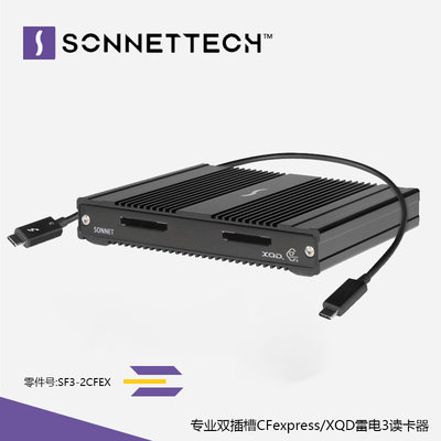 Sonnet专业双插槽雷电3读卡器