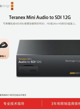Blackmagic Design Teranex Mini Audio to SDI 12G 音频加嵌器